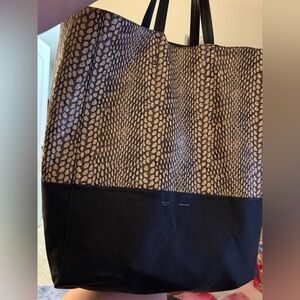 Celine Black and Tan Patterned Bag